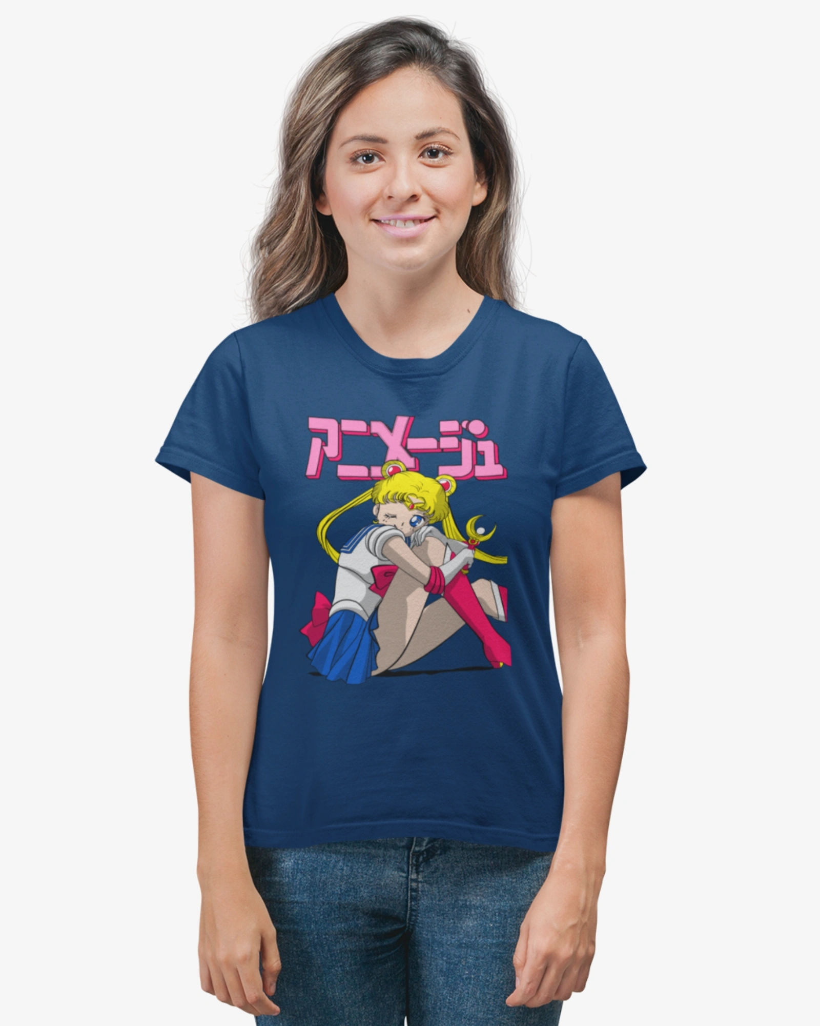 Anime Girl Blue T shirt (3) Anime Girl Blue T shirt - Image 1