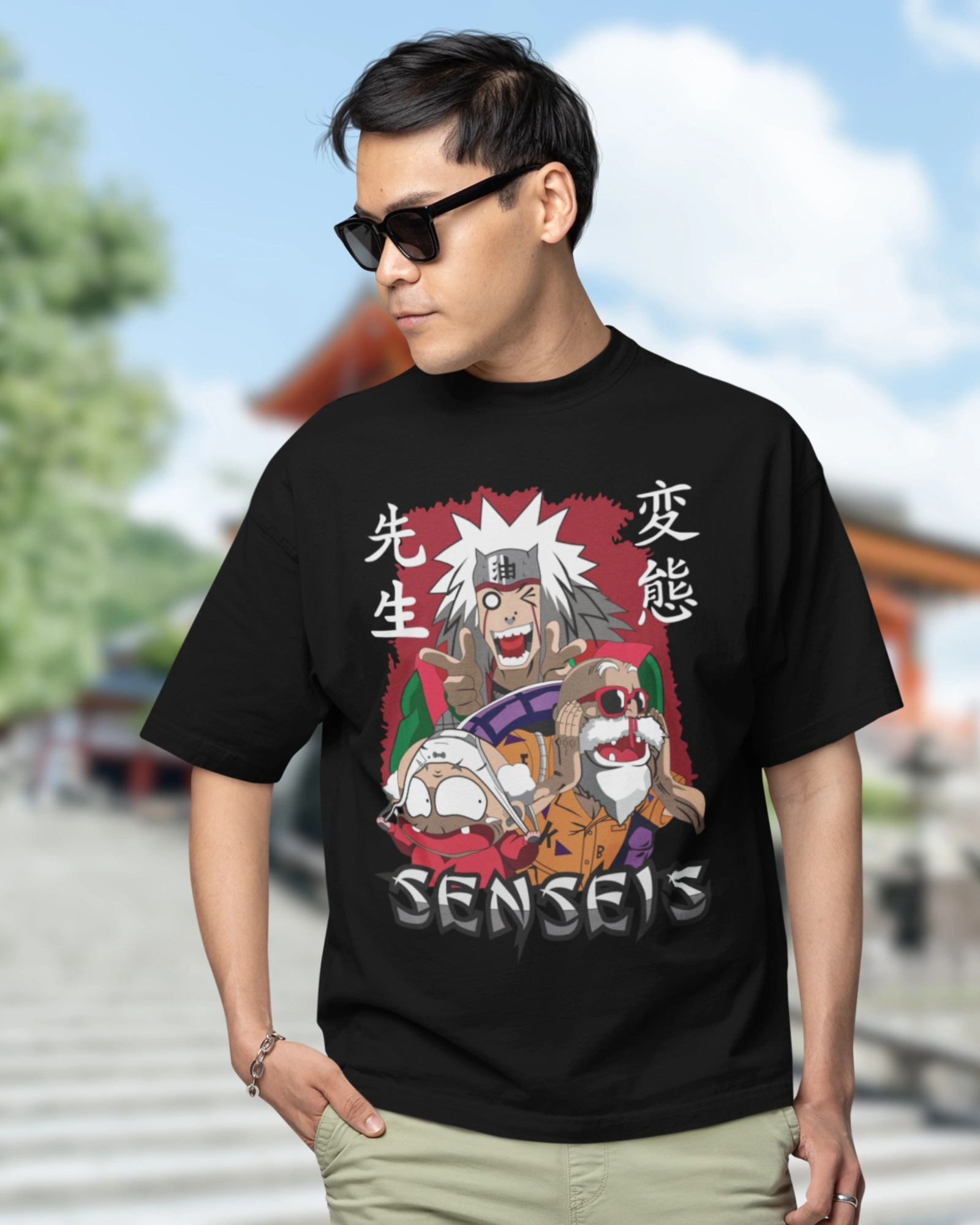 Naruto Sensei Black T shirt Naruto Sensei Black T shirt - Image 1