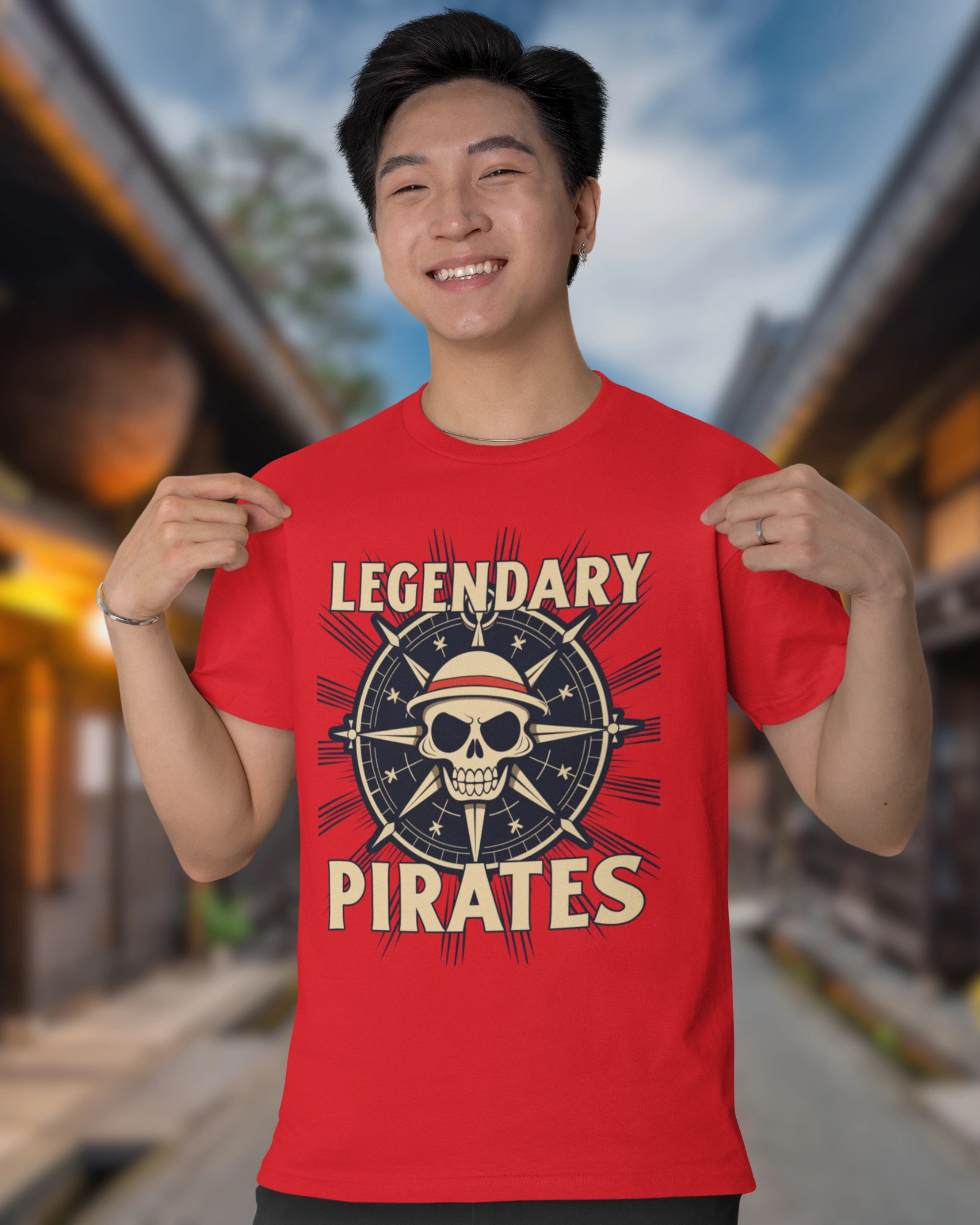 Legendary Pirates Red Men t shirt (3) Pirate crew t-shirt